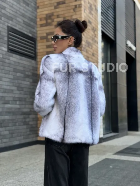 Меховая куртка из норковой крестовки - фото 13