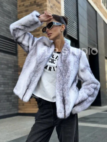 Меховая куртка из норковой крестовки - фото 10