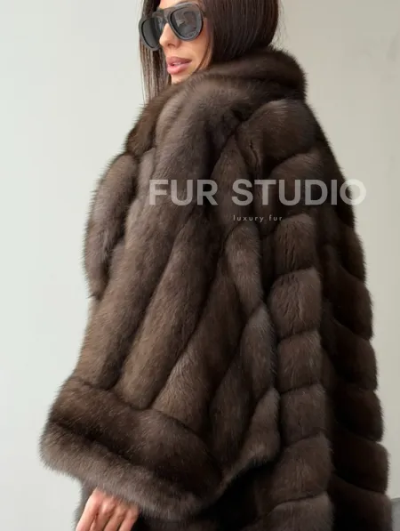 Шуба из баргузинского соболя - оверсайз - фото 2