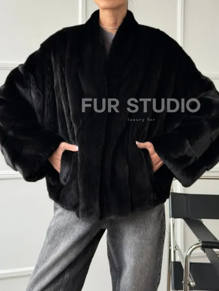 Полушубок норковый SAGA FURS - style oversize - фото 1