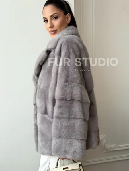 Полушубок норковый - фото 6