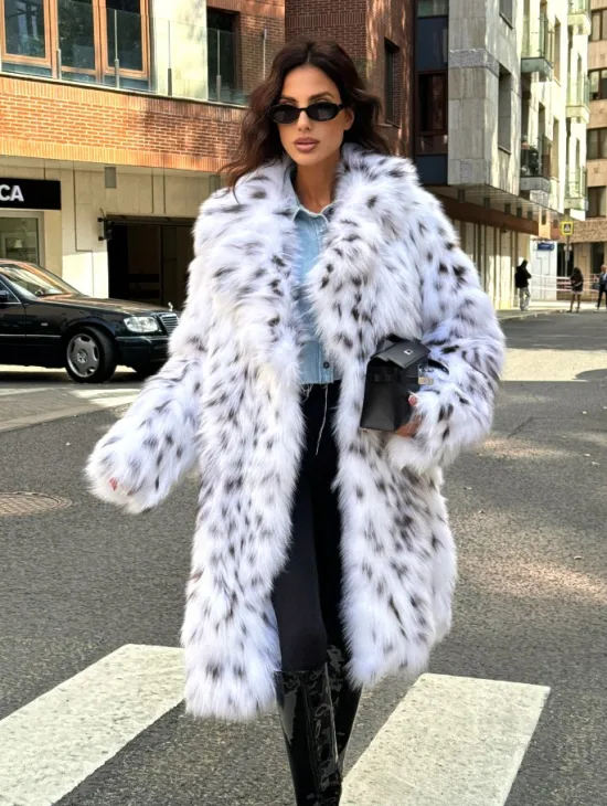 Шуба из меха лисы под рысь ручная работа Trend 2024 - фото 0