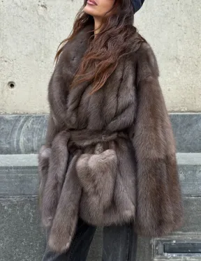 Шуба из меха куницы - автоледи - фото 4