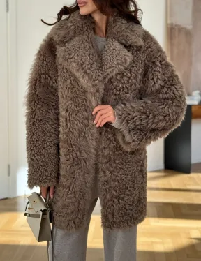 Двусторонняя шуба - дублёнка из меха испанского тиградо - фото 5