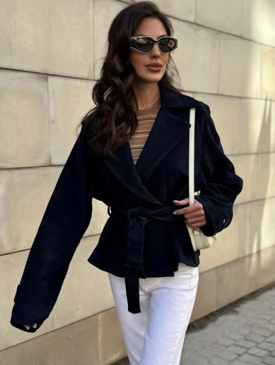 Модная куртка из замшевой кожи - фото 6