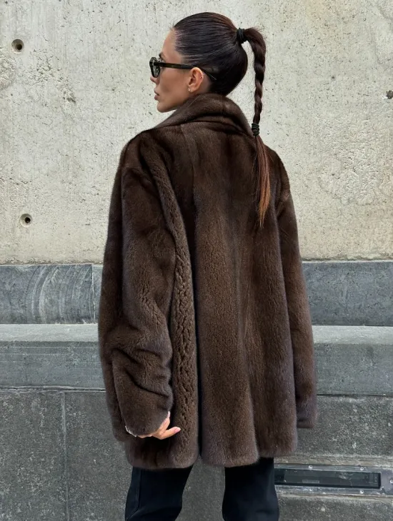 Норковая косуха из элитной скандинавской норки SAGA FURS - фото 6