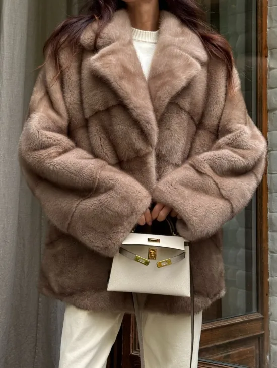 Шуба норковая автоледи - пастель - фото 1