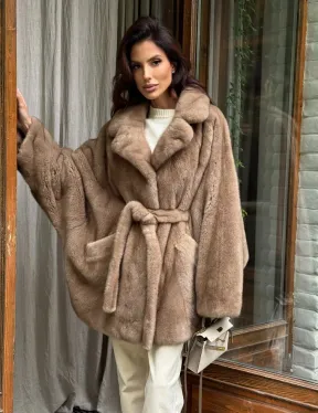 Шуба норковая летучая мышь - фото 8