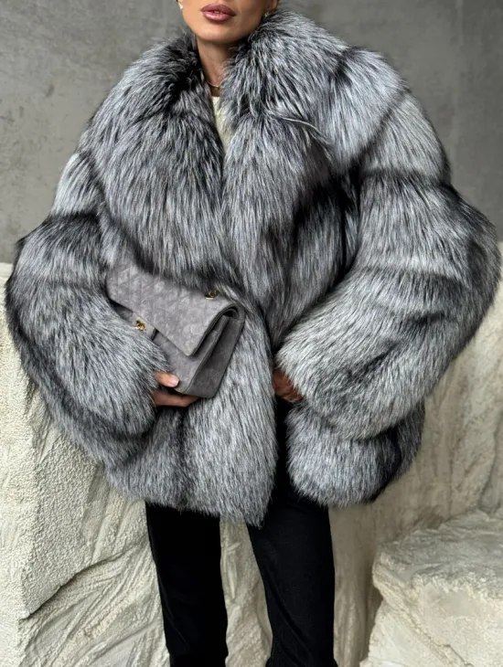 Полушубок из чернобурки - фото 5