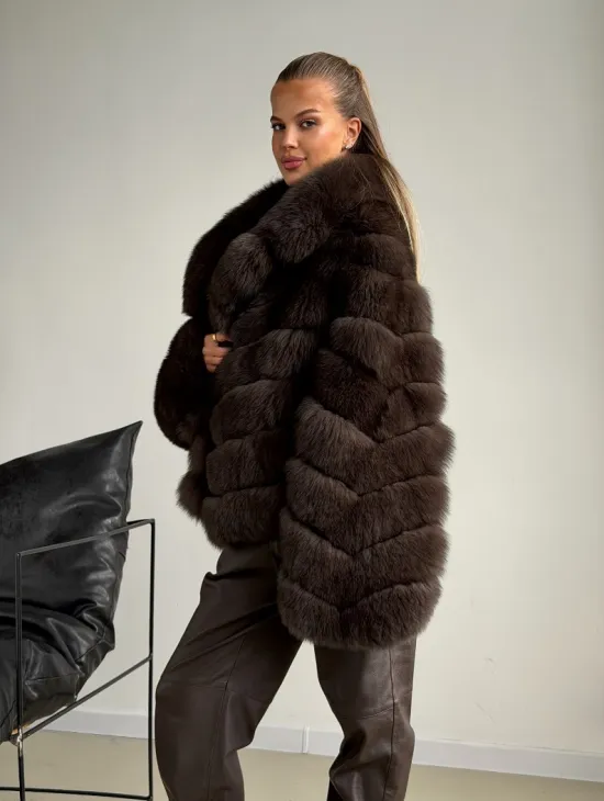 Шуба под соболь - рукава косички - фото 9