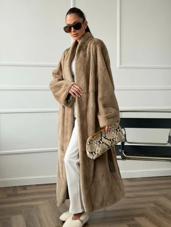 Норковое меховое пальто для женщин - фото 10