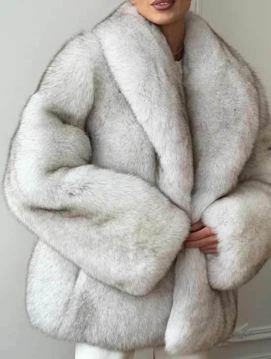 Шуба из песца - колотый лед - фото 4