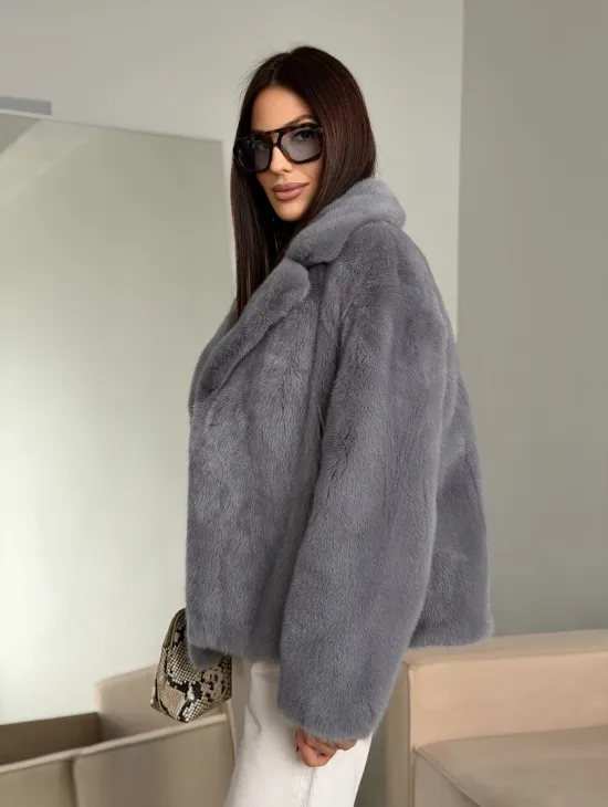 Короткая норковая шуба автоледи - фото 10