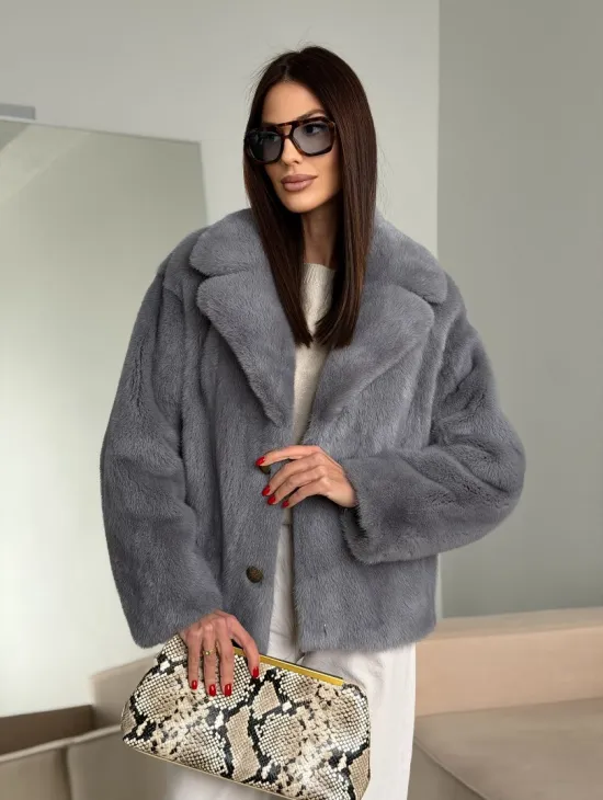 Короткая норковая шуба автоледи - фото 11