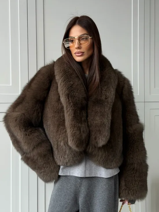 Кроп-шуба из меха песца - фото 15