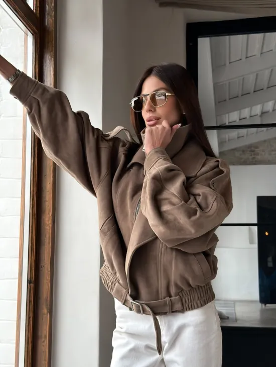 Куртка - бомбер весенняя оверсайз - фото 24